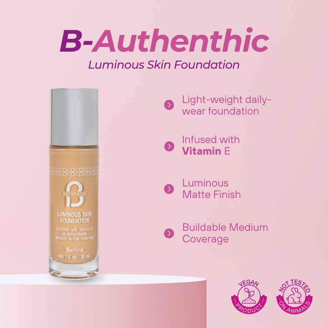 B Authentic Luminous Skin Foundation-Warm Beige image 2